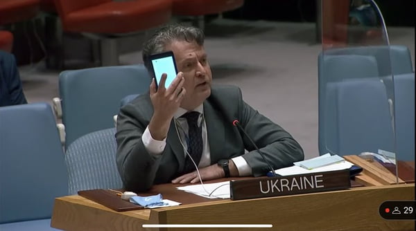 embaixador ucrânia na reunião da onu