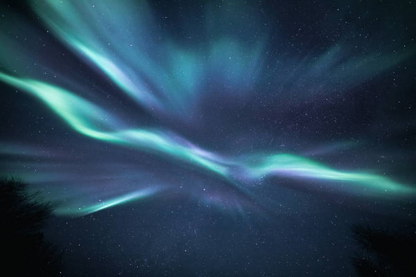 Aurora boreal azulada - Metrópoles