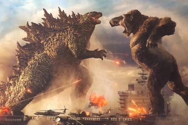 Foto colorida Godzilla vs Kong