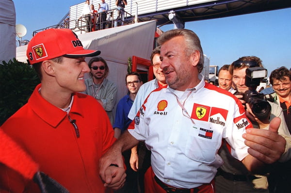 Michael Schumacher e o empresário Willi Weber