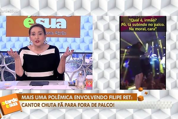 Sonia Abrão critica Filipe Ret por agredir fã durante show