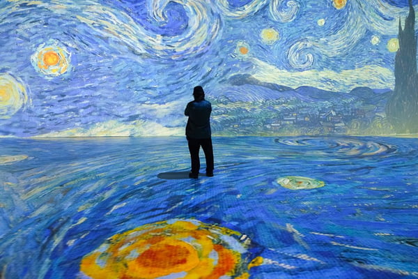 Imagem da exposição imersiva de Van Gogh
