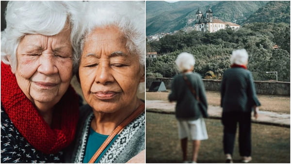 Fotógrafo registra amizade entre idosas em MG e resultado encanta