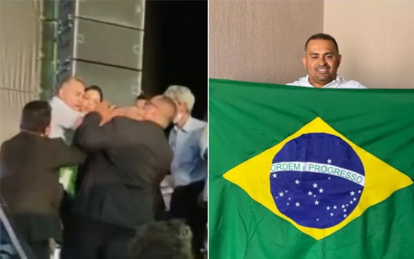 Vereador de Goiânia Ronilson Reis dá tapa no rosto de segurança em evento político em Aparecida de Goiânia, Goiás