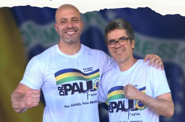 Daniel Silveira e o advogado Paulo Faria