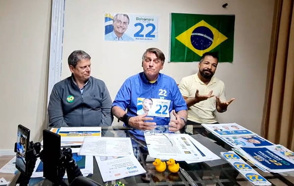 Bolsonaro e Tarcício em live