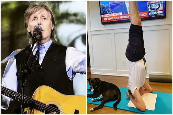 Paul McCartney surpreende fãs com foto praticando ioga de ponta cabeça