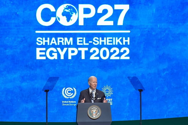 O presidente dos Estados Unidos Joe Biden na COP27