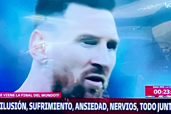 Imagem de Lionel Messi no canal argentino TyC Sports - Metrópoles