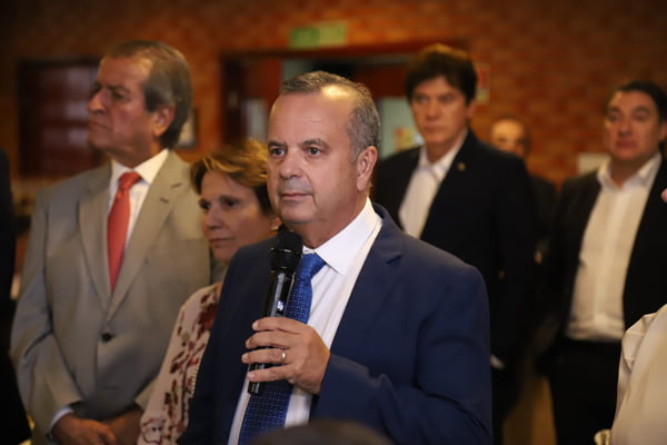 O senador eleito Rogério Marinho (PL-RN) em jantar para assegurar candidatura ao Senado