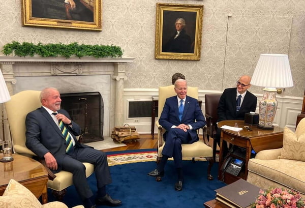Lula e Joe Biden na Casa Branca