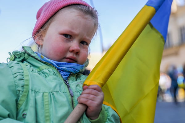 Solidarity With Ukraine Protest In Poland