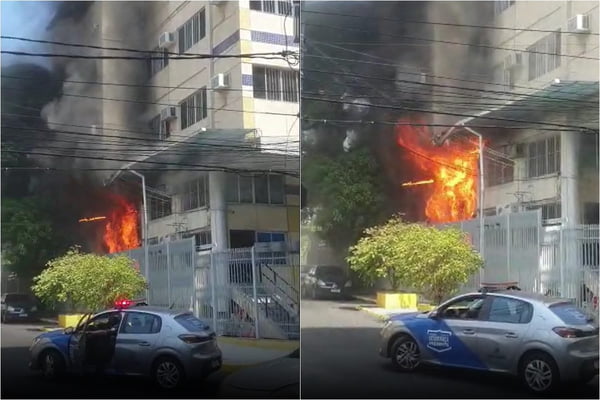 Imagem colorida: Escola de Niterói pega fogo - Metrópoles