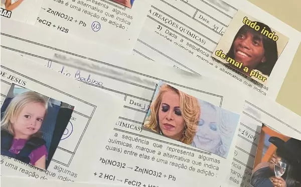 Em Santa Catarina, professor usa memes em notas de provas e viraliza