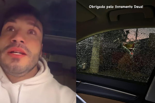 Lucas Viana reage a assalto e tem carro alvejado por criminosos em SP