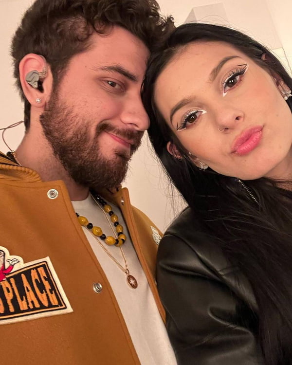 Foto colorida de Gustavo Mioto e Ana Castela - Metrópoles