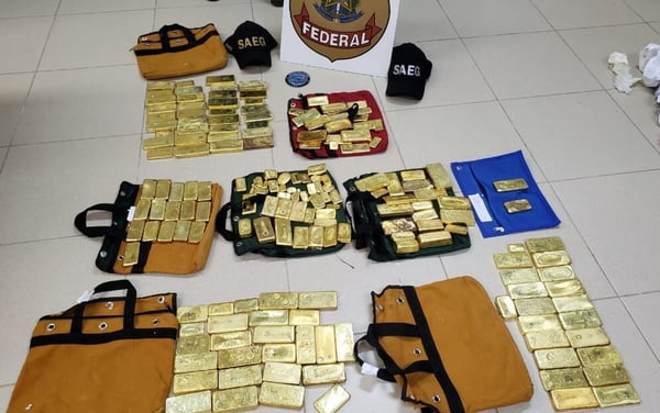 Avião recheado com 111 kg de ouro ilegal foi maior apreensão da década