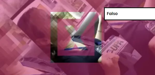 Captura de tela de vídeo falso sobre interrupção de doações no RS