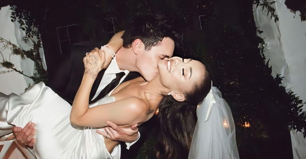 Na foto, a cantora Ariana Grande e o ex-marido Dalton Gomez - Metrópoles