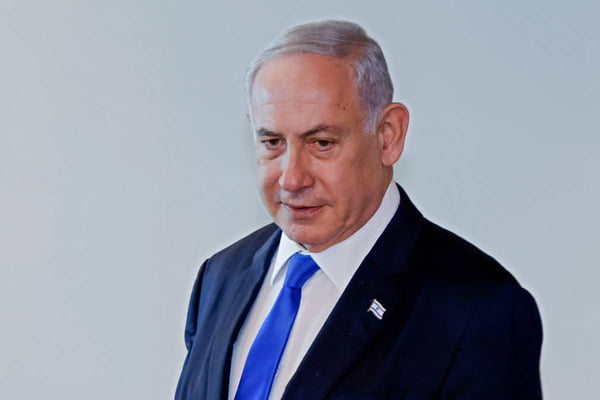 PF imagem colorida mostra primeiro-ministro de Israel Benjamin Netanyahu - Metrópoles