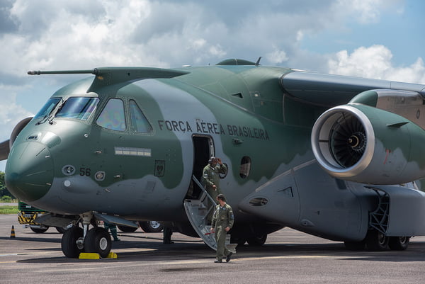 Na foto, avião KC-390 da FAB - Aviao para resgatar brasileiros na guerra de israel