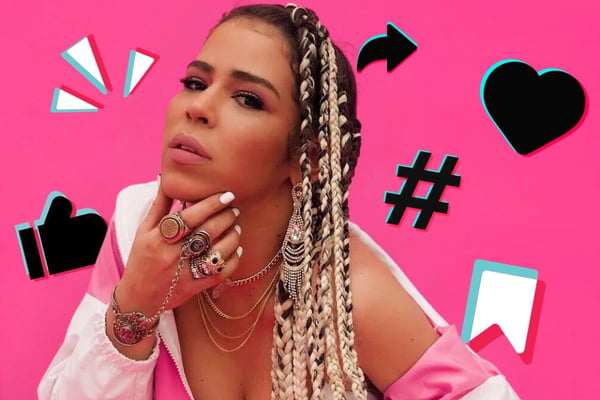 Flora Matos em montagem colorida TikTok - Metrópoles