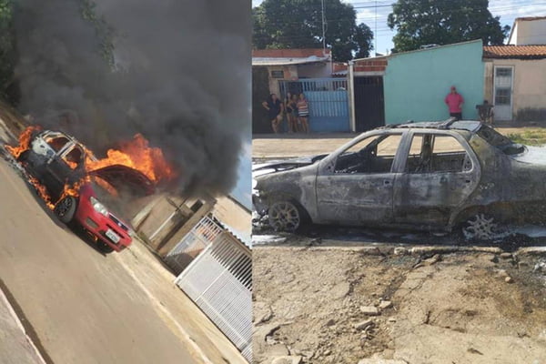 carro incendiado incra brazlândia
