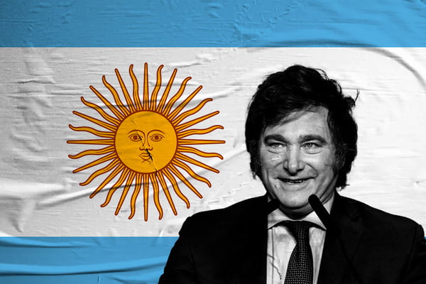 Arte de Javier Milei, presidente da Argentina - Metrópoles