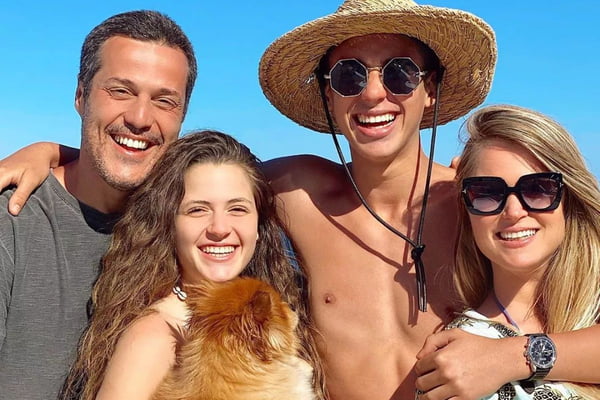 Susana Werner, Júlio César e os filhos, Giulia e Cauet - Metrópoles