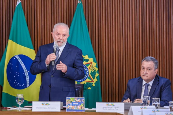O presidente da República, Luiz Inácio Lula da Silva, reuniu os ministros - metrópoles