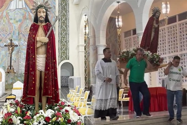 Imagem colorida mostra padroeiro Senhor Bom Jesus de Cuiabá - Metrópoles