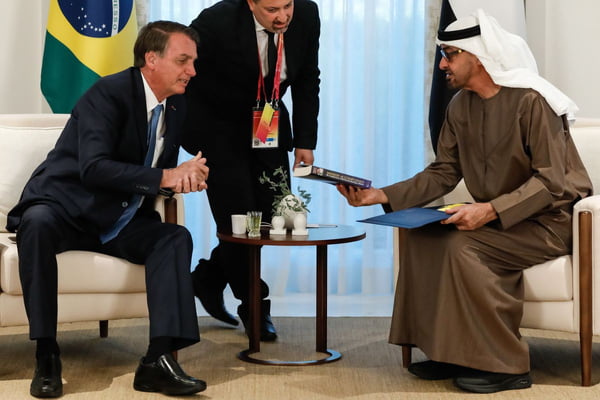 Jair Bolsonaro e o príncipe Herdeiro de Abu Dhabi, Mohamed bin Zayed