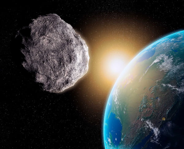 Imagem colorida de Asteroide - Metrópoles