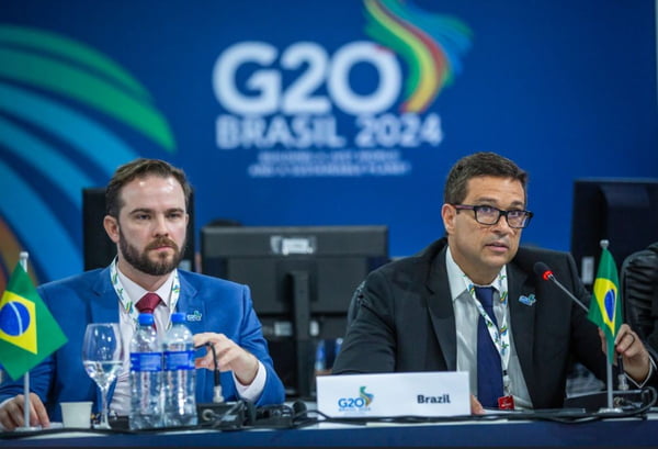 imagem colorida participação do presidente do BC do Brasil em evento do G20, em São Paulo - Metrópoles