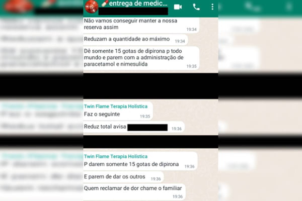 Print de conversa com grupo