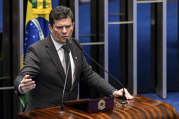Senadores Sérgio Moro União-PR discursa no senado federal TRE-PR - Metrópoles