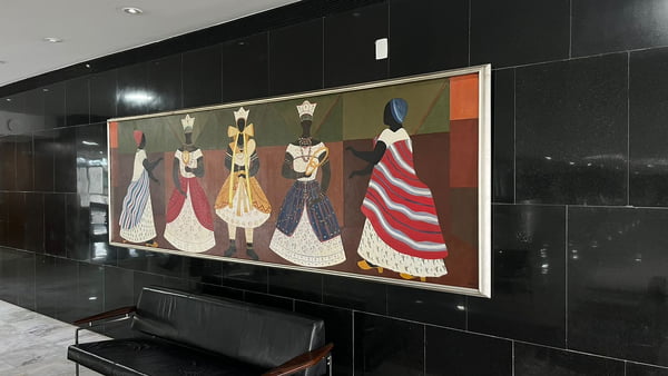 Tela Orixás, de Djanira, no Salão Nobre do Palácio do Planalto