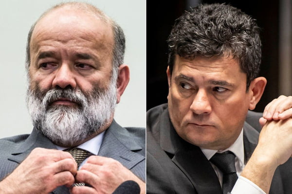 O ex-tesoureiro do PT João Vaccari Neto e o senador e ex-juiz Sergio Moro