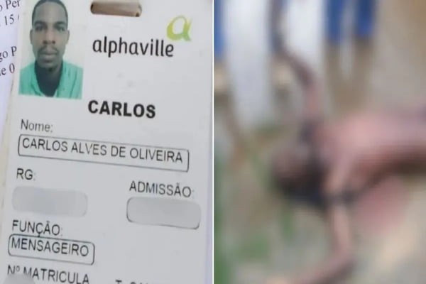 Imagem colorida de homem morto em Salvador - Metrópoles