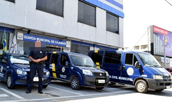 foto colorida da fachada da GCM de Cajamar, na região metropolitana de SP - Metrópoles