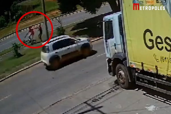Vídeo: adolescente reage a assalto e tem bicicleta roubada no DF