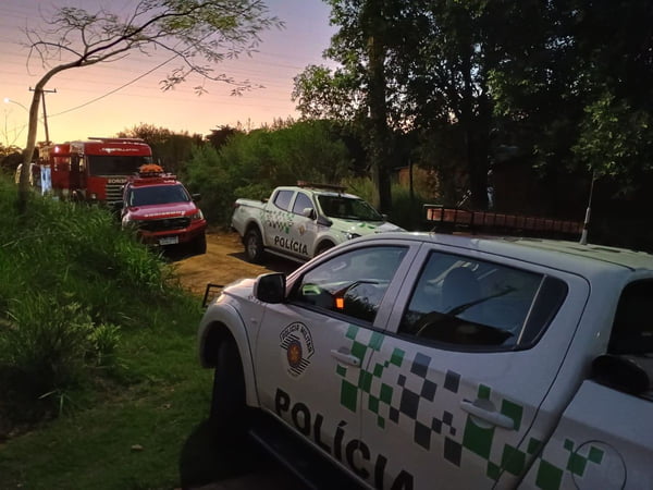 foto colorida de Polícia Ambiental e bombeiros resgatando vaca que caiu em poço em Presidente Prudente (SP) - Metrópoles