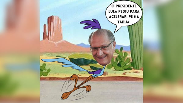 Meme publicado nas redes sociais do vice-presidente Geraldo Alckmin