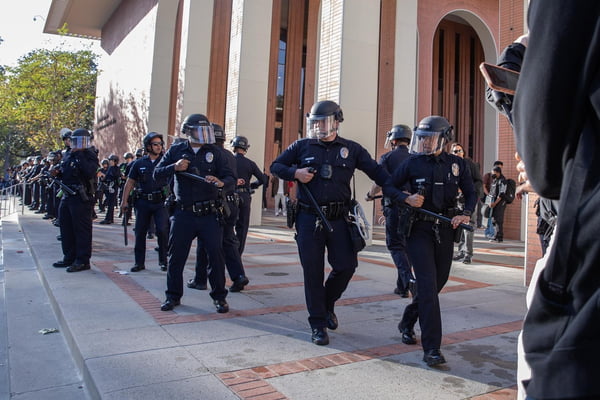 Protestos de universitários em favor da Palestina nos Estados Unidos