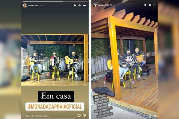 Iamgem mostra duas publicações de Instagram