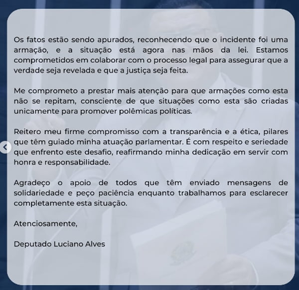 Resposta do deputado federal Luciano Alves 2