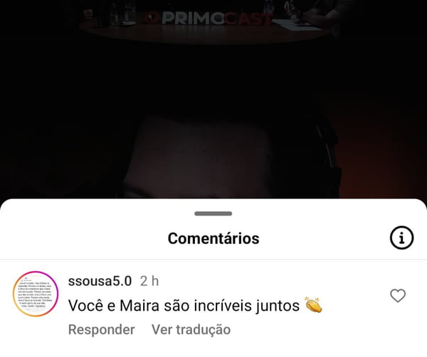 Print dos comentários contra e a favor de Thiago Nigro ser chamado de pai por Sophia, filha de Maíra - Metrópoles
