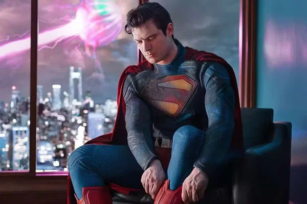 David Corenswet uniformizado com o traje do Superman - Metrópoles