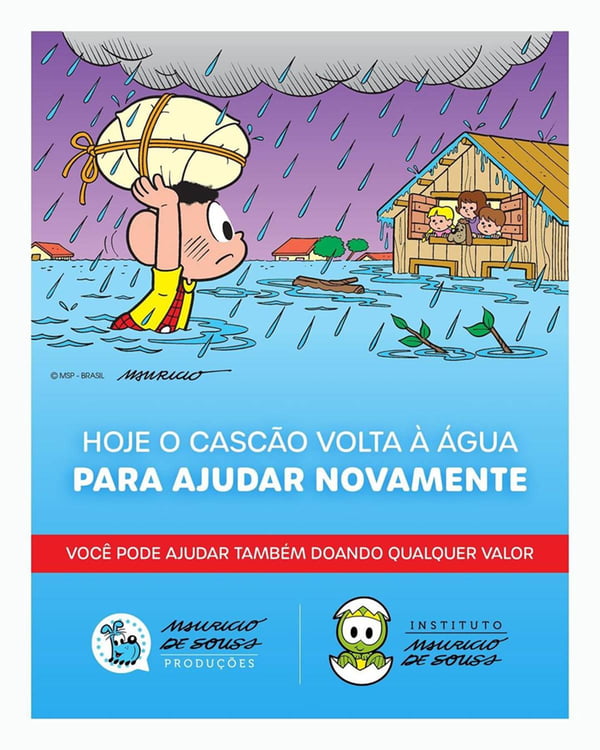 Imagem colorida do personagem Cascão, da Turma da Mônica - Metrópoles