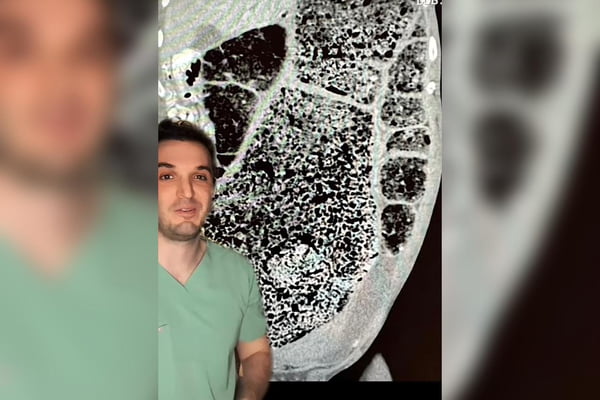 Foto print de Justin Shafa medico de LA conta sobre homem que ficou sem defecar no tik tok